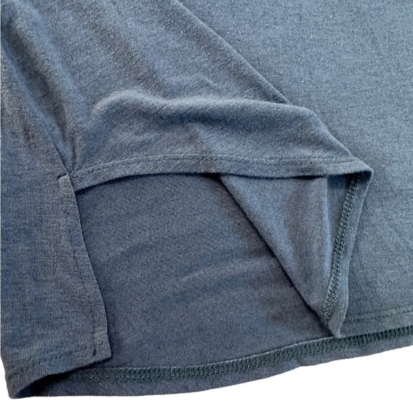 Soft Surroundings Cassidie Ribbed Tunic Top Blue Cream Eyelet Lace trim … - Picture 14 of 17